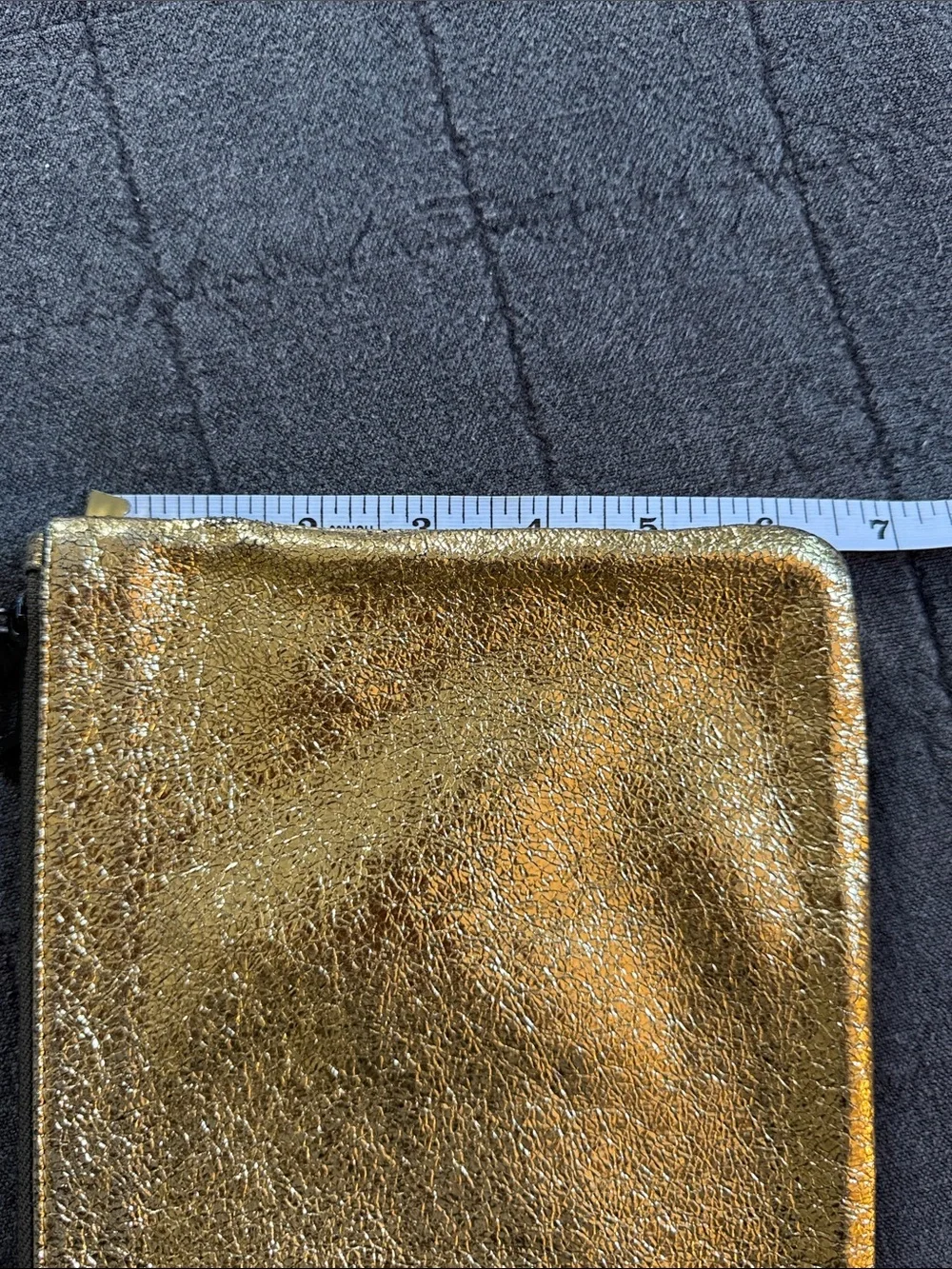 Marc Jacobs Gold Metallic Zip Pouch